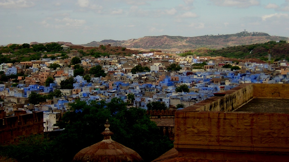 Detalle de los colores de las ciudades como Jodhpur