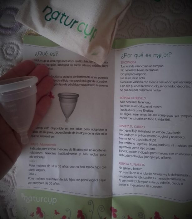 Las instrucciones de uso de la copa menstrual son muy sencillas